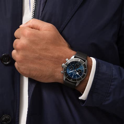 breitling superocean rose gold blue|breitling superocean heritage b01 chronograph.